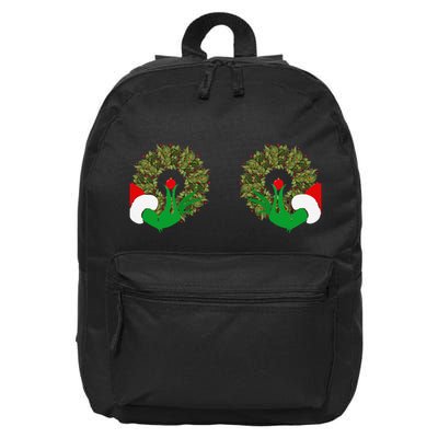 Funny Ugly Christmas Matching Couple Chest Design 16 in Basic Backpack