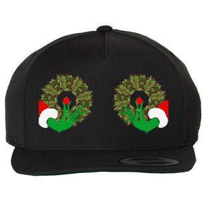 Funny Ugly Christmas Matching Couple Chest Design Wool Snapback Cap