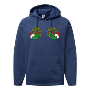 Funny Ugly Christmas Matching Couple Chest Design Performance Fleece Hoodie