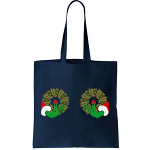 Funny Ugly Christmas Matching Couple Chest Design Tote Bag