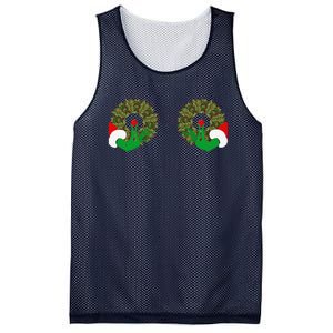 Funny Ugly Christmas Matching Couple Chest Design Mesh Reversible Basketball Jersey Tank