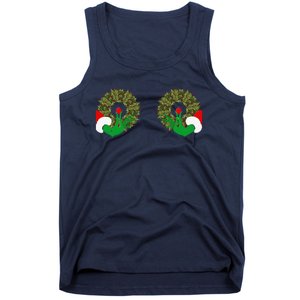 Funny Ugly Christmas Matching Couple Chest Design Tank Top