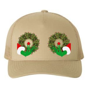 Funny Ugly Christmas Matching Couple Chest Design Yupoong Adult 5-Panel Trucker Hat