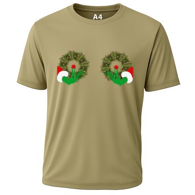 Funny Ugly Christmas Matching Couple Chest Design Performance Shirt