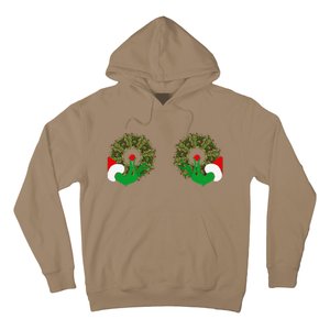 Funny Ugly Christmas Matching Couple Chest Design Hoodie