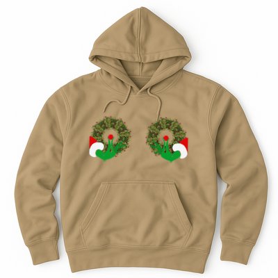 Funny Ugly Christmas Matching Couple Chest Design Hoodie