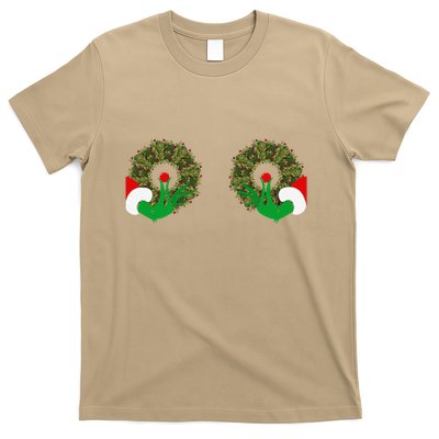 Funny Ugly Christmas Matching Couple Chest Design T-Shirt
