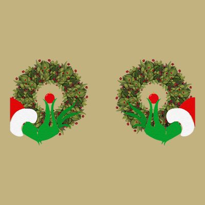 Funny Ugly Christmas Matching Couple Chest Design T-Shirt