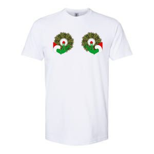 Funny Ugly Christmas Matching Couple Chest Design Softstyle CVC T-Shirt