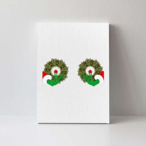 Funny Ugly Christmas Matching Couple Chest Design Canvas