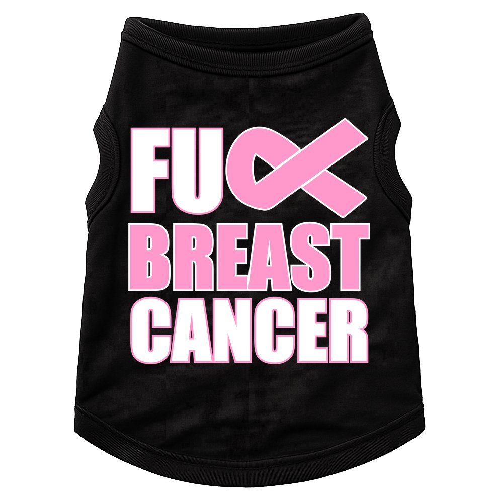 Fuck Breast Cancer Fight Logo Doggie Tank