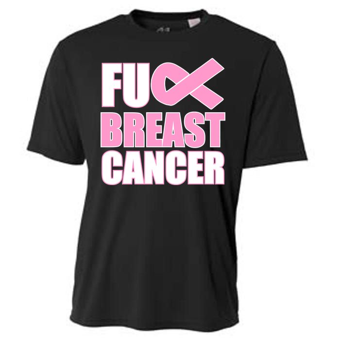 Fuck Breast Cancer Fight Logo Cooling Performance Crew T-Shirt