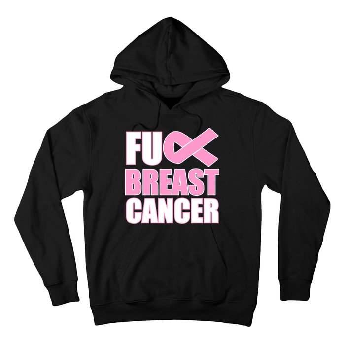 Fuck Breast Cancer Fight Logo Hoodie