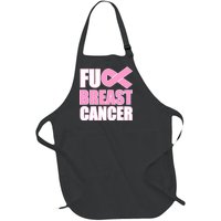 Fuck Breast Cancer Fight Logo Full-Length Apron With Pockets