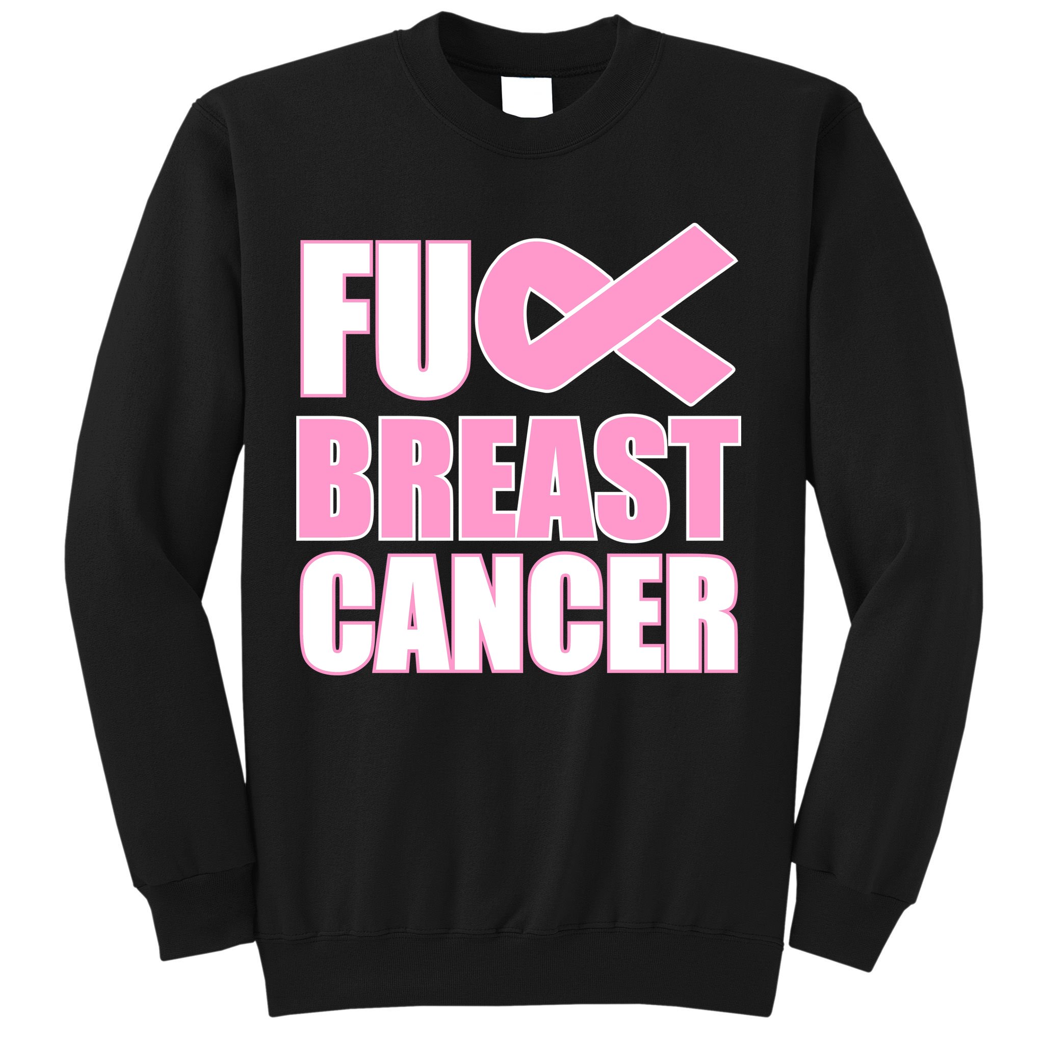 Fuck Breast Cancer Fight Logo Sweatshirt