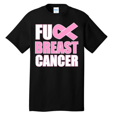 Fuck Breast Cancer Fight Logo Tall T-Shirt