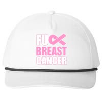 Fuck Breast Cancer Fight Logo Snapback Five-Panel Rope Hat