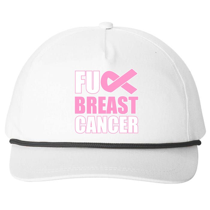 Fuck Breast Cancer Fight Logo Snapback Five-Panel Rope Hat