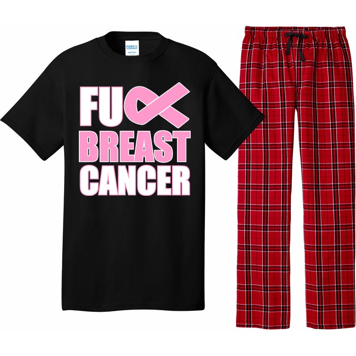 Fuck Breast Cancer Fight Logo Pajama Set