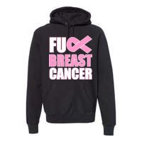 Fuck Breast Cancer Fight Logo Premium Hoodie