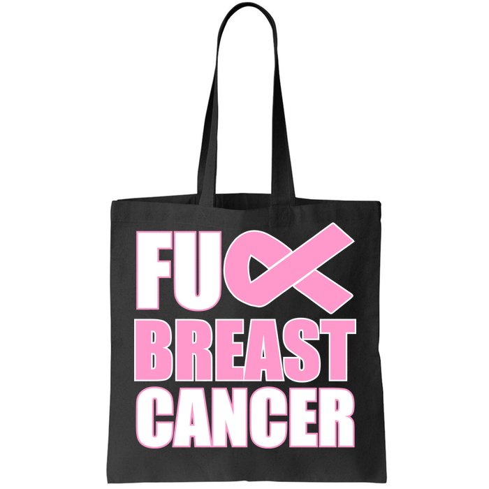 Fuck Breast Cancer Fight Logo Tote Bag