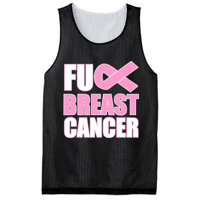 Fuck Breast Cancer Fight Logo Mesh Reversible Basketball Jersey Tank