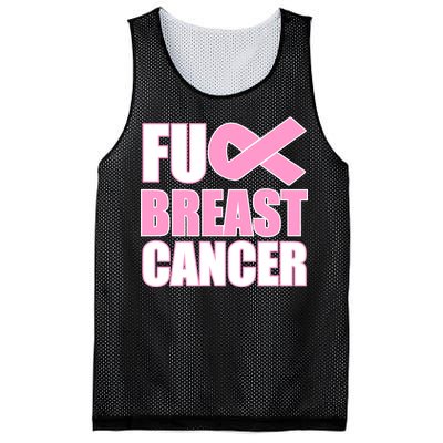 Fuck Breast Cancer Fight Logo Mesh Reversible Basketball Jersey Tank