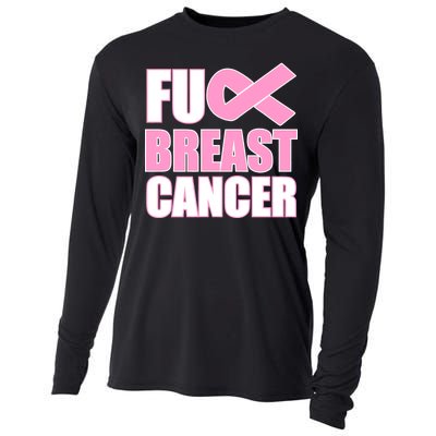 Fuck Breast Cancer Fight Logo Cooling Performance Long Sleeve Crew