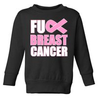 Fuck Breast Cancer Fight Logo Toddler Sweatshirt