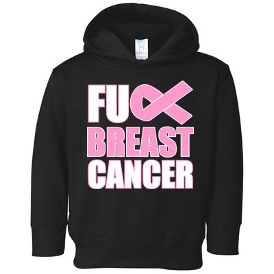 Fuck Breast Cancer Fight Logo Toddler Hoodie