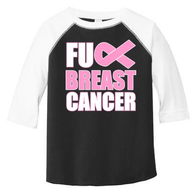 Fuck Breast Cancer Fight Logo Toddler Fine Jersey T-Shirt