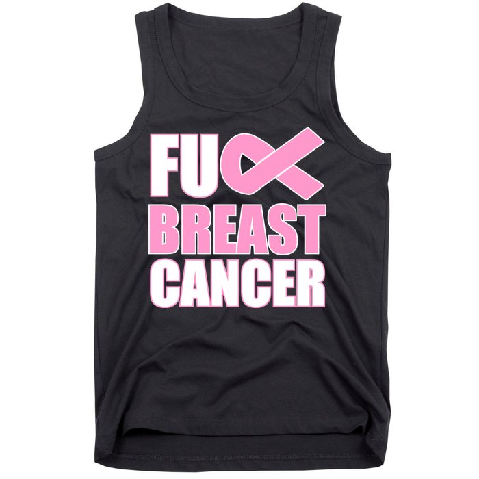 Fuck Breast Cancer Fight Logo Tank Top