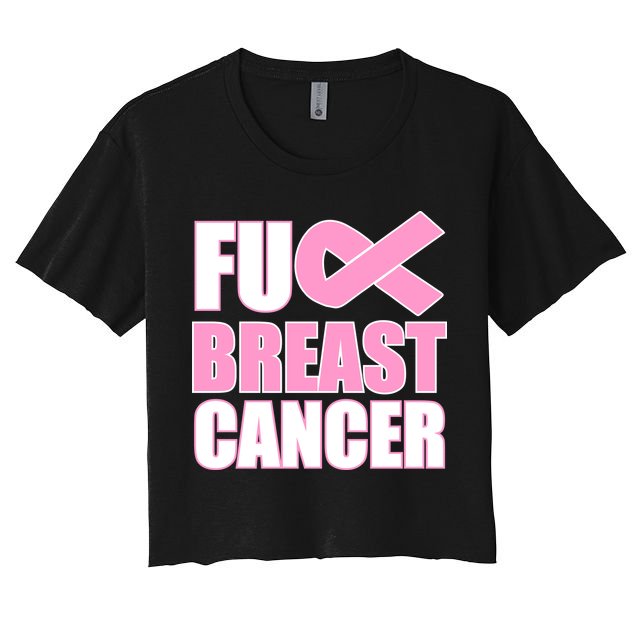 Fuck Breast Cancer Fight Logo Crop Top
