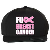 Fuck Breast Cancer Fight Logo Wool Snapback Cap