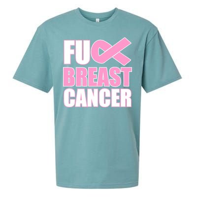 Fuck Breast Cancer Fight Logo Sueded Cloud Jersey T-Shirt