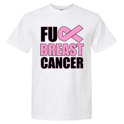 Fuck Breast Cancer Fight Logo Garment-Dyed Heavyweight T-Shirt