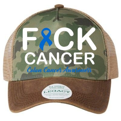 Fuck Cancer Colon Cancer Awareness Legacy Tie Dye Trucker Hat