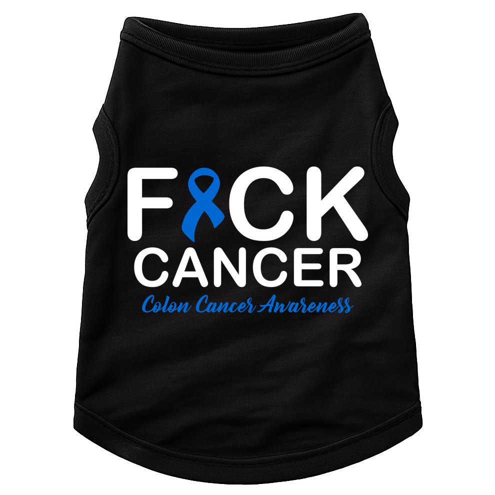 Fuck Cancer Colon Cancer Awareness Doggie Tank
