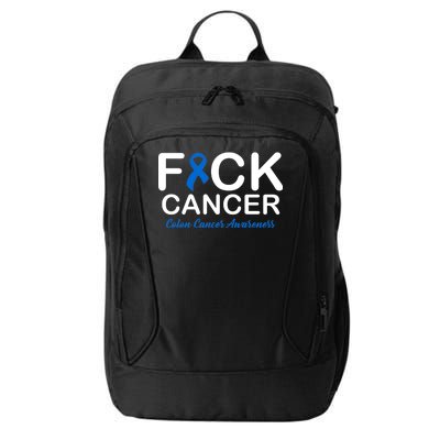 Fuck Cancer Colon Cancer Awareness City Backpack