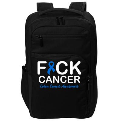 Fuck Cancer Colon Cancer Awareness Impact Tech Backpack