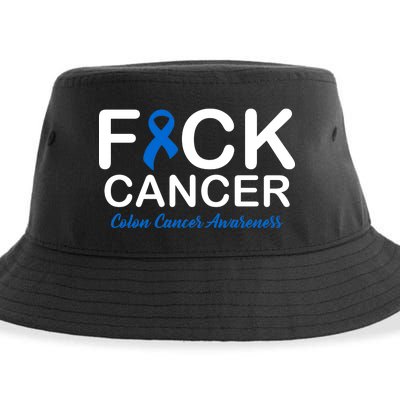 Fuck Cancer Colon Cancer Awareness Sustainable Bucket Hat