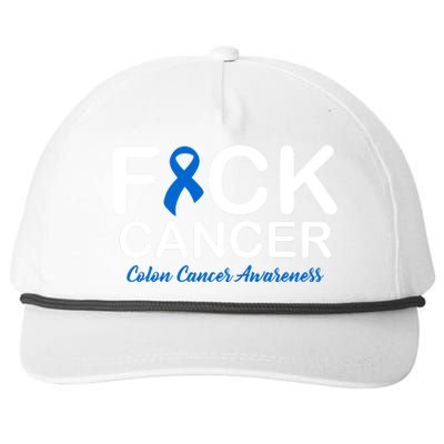 Fuck Cancer Colon Cancer Awareness Snapback Five-Panel Rope Hat