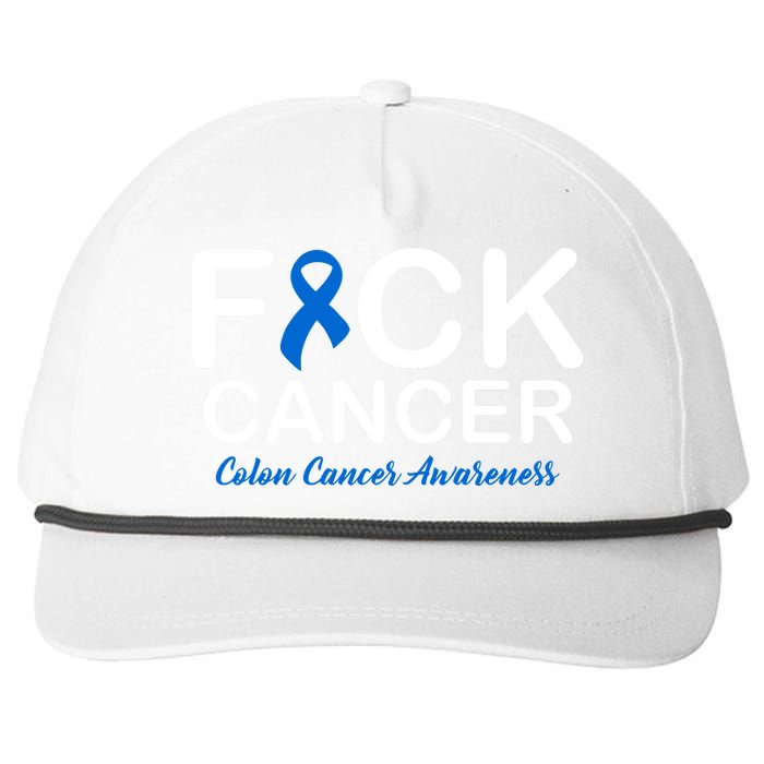 Fuck Cancer Colon Cancer Awareness Snapback Five-Panel Rope Hat