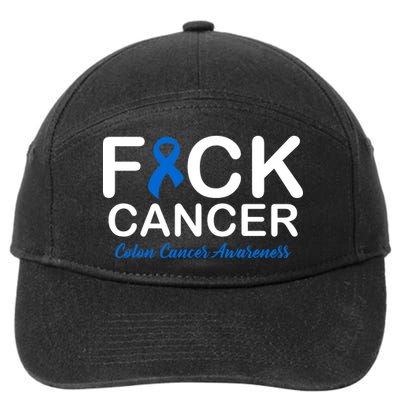 Fuck Cancer Colon Cancer Awareness 7-Panel Snapback Hat