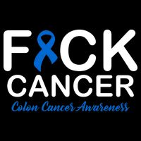 Fuck Cancer Colon Cancer Awareness Drawstring Bag