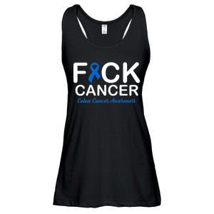 Fuck Cancer Colon Cancer Awareness Ladies Essential Flowy Tank