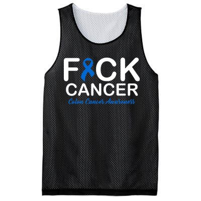 Fuck Cancer Colon Cancer Awareness Mesh Reversible Basketball Jersey Tank