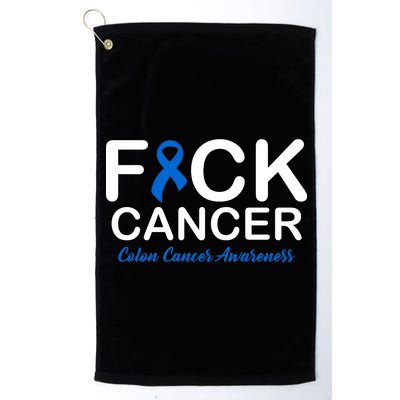 Fuck Cancer Colon Cancer Awareness Platinum Collection Golf Towel