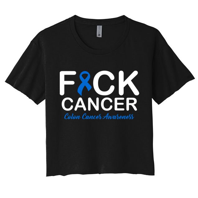 Fuck Cancer Colon Cancer Awareness Crop Top
