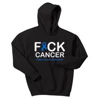 Fuck Cancer Colon Cancer Awareness Kids Hoodie